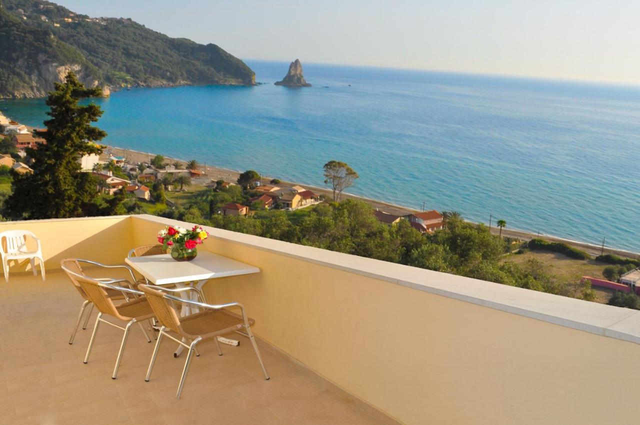 Holiday Apartments Maria With Pool And Panorama View - Agios Gordios Beach Agios Gordios (Corfu) Exterior foto