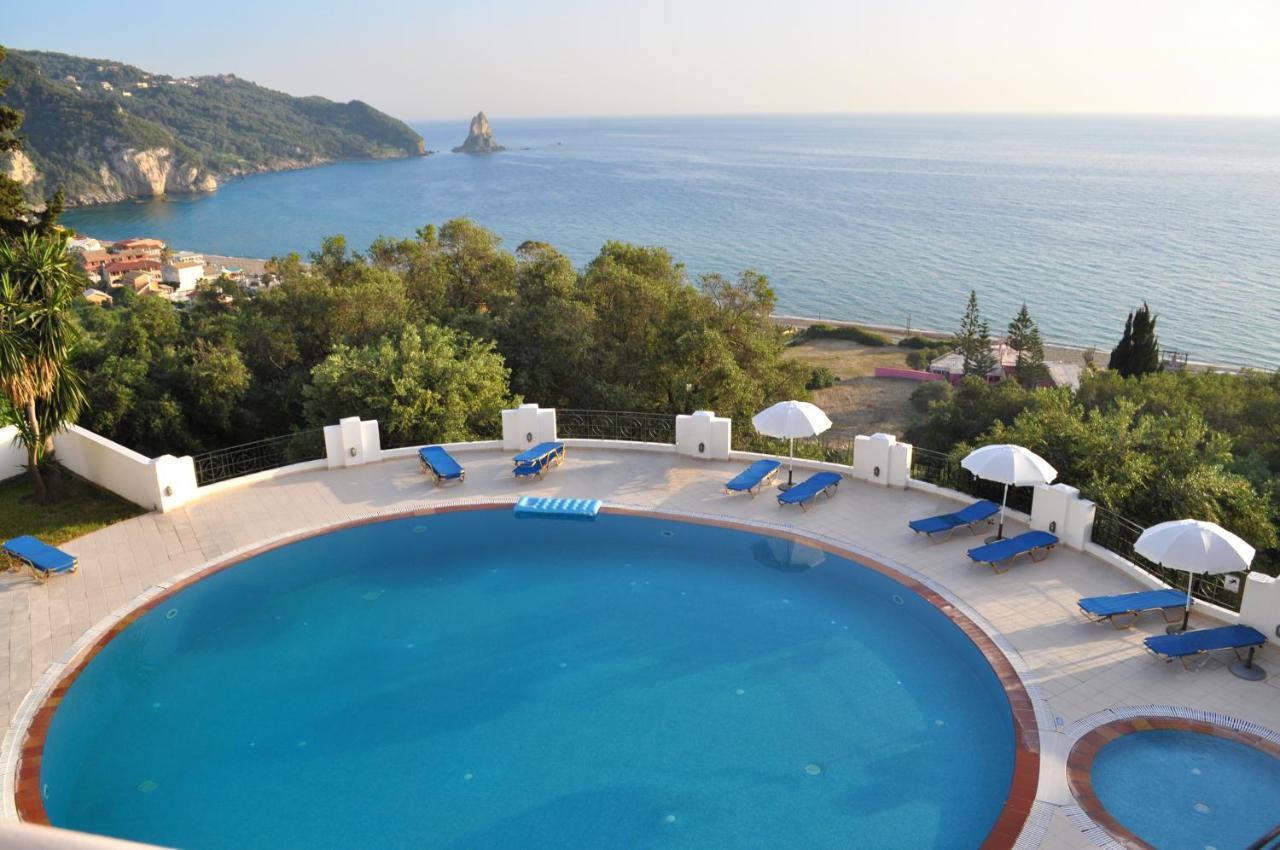 Holiday Apartments Maria With Pool And Panorama View - Agios Gordios Beach Agios Gordios (Corfu) Exterior foto