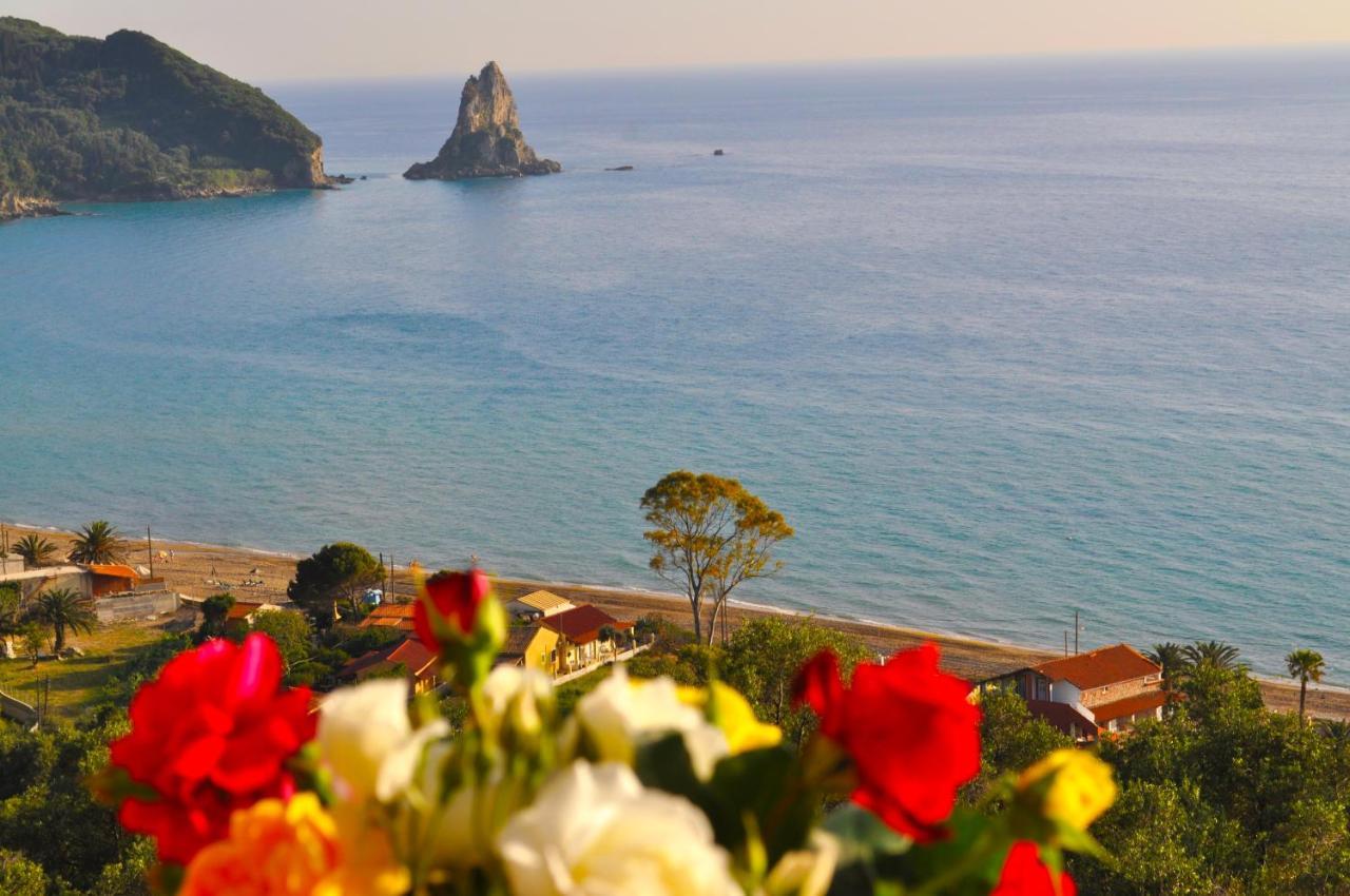 Holiday Apartments Maria With Pool And Panorama View - Agios Gordios Beach Agios Gordios (Corfu) Exterior foto